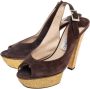 Jimmy Choo Pre-owned Suede sandals Brown Dames - Thumbnail 3