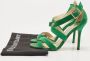 Jimmy Choo Pre-owned Suede sandals Green Dames - Thumbnail 9