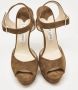 Jimmy Choo Pre-owned Suede sandals Green Dames - Thumbnail 3