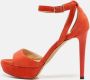Jimmy Choo Pre-owned Suede sandals Orange Dames - Thumbnail 2