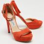 Jimmy Choo Pre-owned Suede sandals Orange Dames - Thumbnail 4
