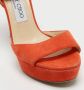 Jimmy Choo Pre-owned Suede sandals Orange Dames - Thumbnail 8
