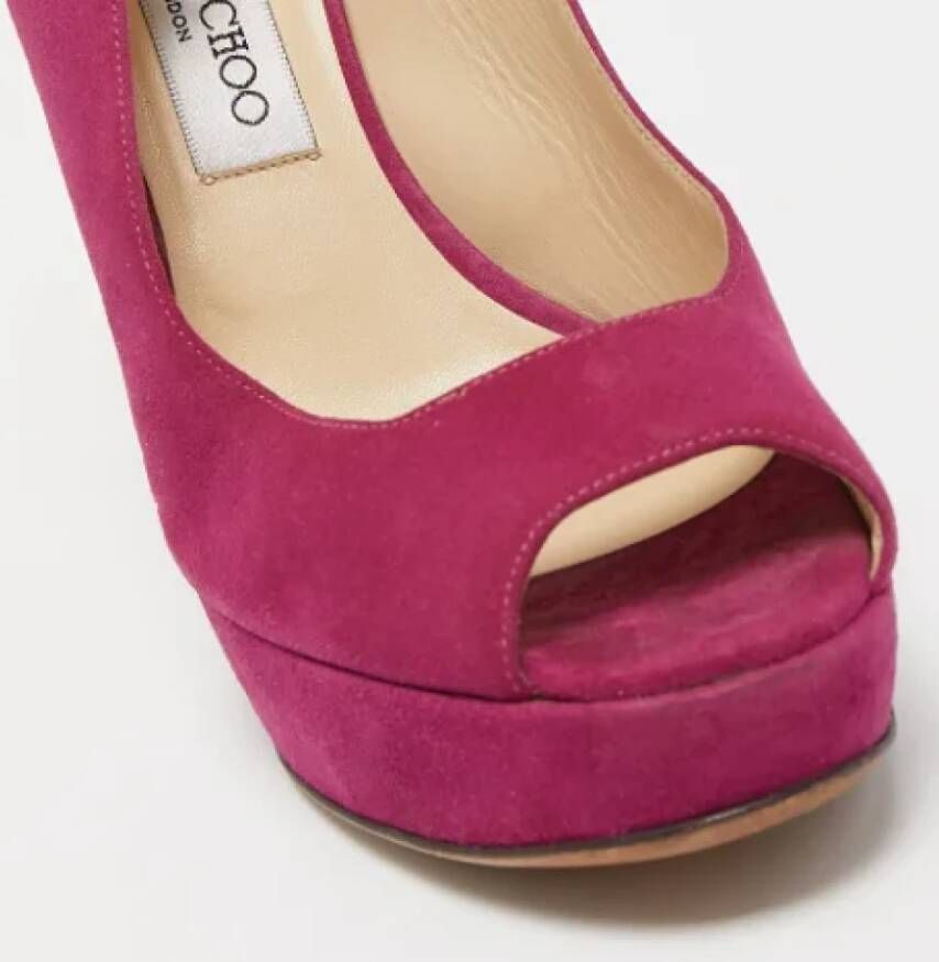 Jimmy Choo Pre-owned Suede sandals Pink Dames