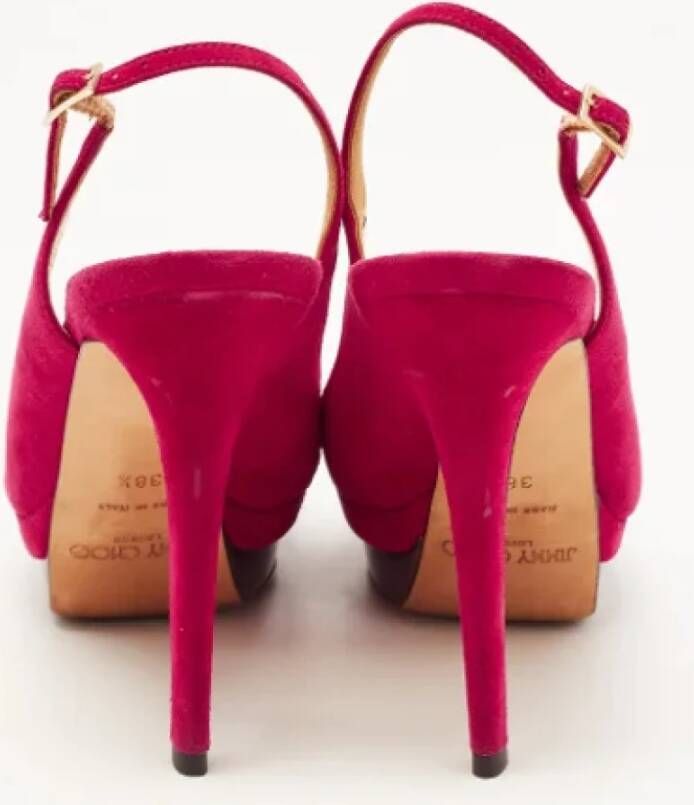 Jimmy Choo Pre-owned Suede sandals Pink Dames