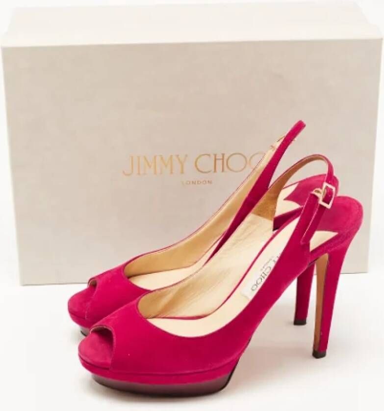 Jimmy Choo Pre-owned Suede sandals Pink Dames