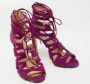 Jimmy Choo Pre-owned Suede sandals Purple Dames - Thumbnail 4