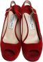 Jimmy Choo Pre-owned Suede sandals Red Dames - Thumbnail 2