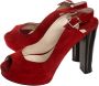 Jimmy Choo Pre-owned Suede sandals Red Dames - Thumbnail 3