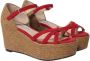 Jimmy Choo Pre-owned Suede sandals Red Dames - Thumbnail 3