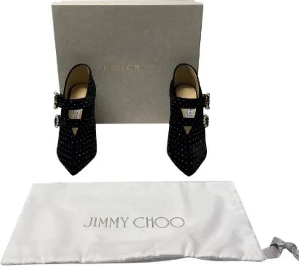 Jimmy Choo Pre-owned Velvet boots Black Dames
