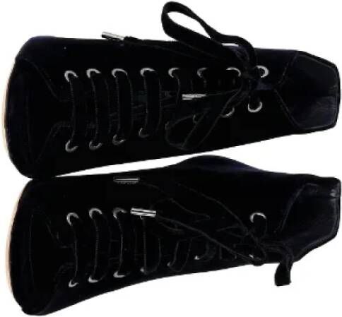 Jimmy Choo Pre-owned Velvet boots Blue Dames