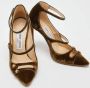 Jimmy Choo Pre-owned Velvet heels Green Dames - Thumbnail 4