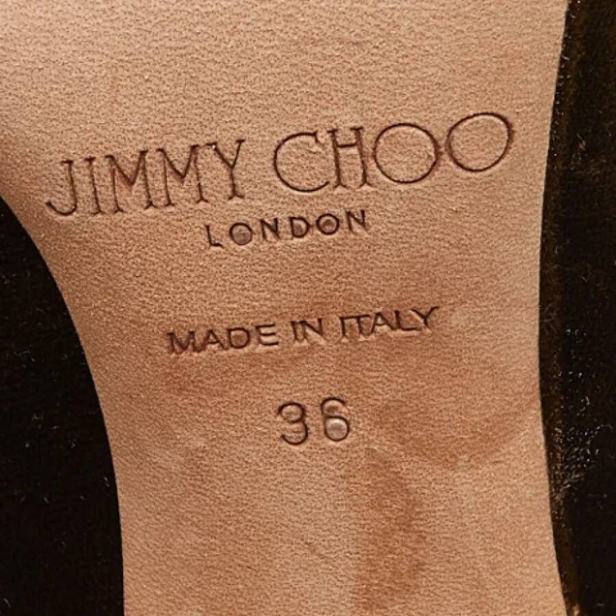 Jimmy Choo Pre-owned Velvet heels Green Dames