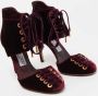 Jimmy Choo Pre-owned Velvet heels Red Dames - Thumbnail 4