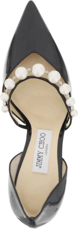 Jimmy Choo Pumps met parels en lakleer Black Dames