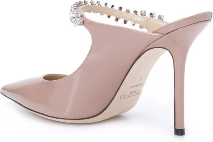 Jimmy Choo Pumps van lakleer met kristallen band Pink Dames