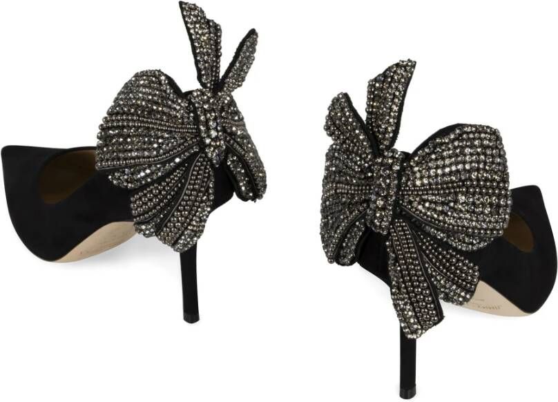 Jimmy Choo Rhinestone Bow Pointy Toe Stiletto Pumps