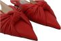 Jimmy Choo Rode leren platte schoenen met puntige neus - Thumbnail 3
