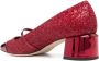 Jimmy Choo Rode Parel Glitter Kalf Sandalen Red Dames - Thumbnail 2