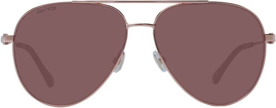 Jimmy Choo Roségouden Aviator Zonnebril Yellow Dames