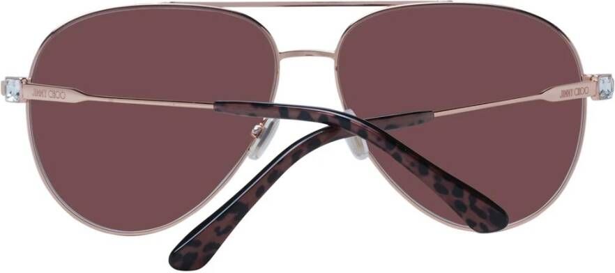 Jimmy Choo Roségouden Aviator Zonnebril Yellow Dames