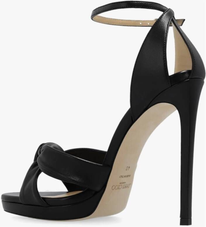 Jimmy Choo Rosie geknoopte sandalen Zwart - Foto 4