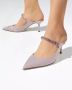 Jimmy Choo Roze hoge hak muiltjes met kristallen - Thumbnail 2