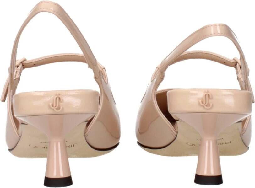 Jimmy Choo Roze Leren Middelhak Pumps
