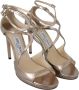 Jimmy Choo Roze Leren Sandalen met Band Sluiting Beige Dames - Thumbnail 2