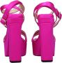 Jimmy Choo Roze Satijnen Hoge Hak Sandaal - Thumbnail 2
