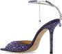 Jimmy Choo Saeda sandalen verfraaid met kristallen Paars - Thumbnail 4