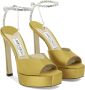 Jimmy Choo Saeda sandalen verfraaid met kristal Geel - Thumbnail 2