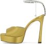 Jimmy Choo Saeda sandalen verfraaid met kristal Geel - Thumbnail 3