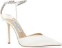 Jimmy Choo Kristal Satijnen Slingback Hakken Gray Dames - Thumbnail 9