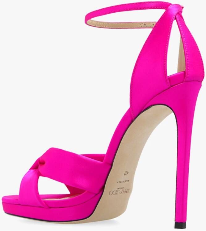 Jimmy Choo Rosie sandalen met satijnen afwerking Roze - Foto 5