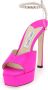 Jimmy Choo Saeda platform sandalen van satijn Pink Dames - Thumbnail 6