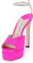 Jimmy Choo Saeda platform sandalen van satijn Pink Dames - Thumbnail 4