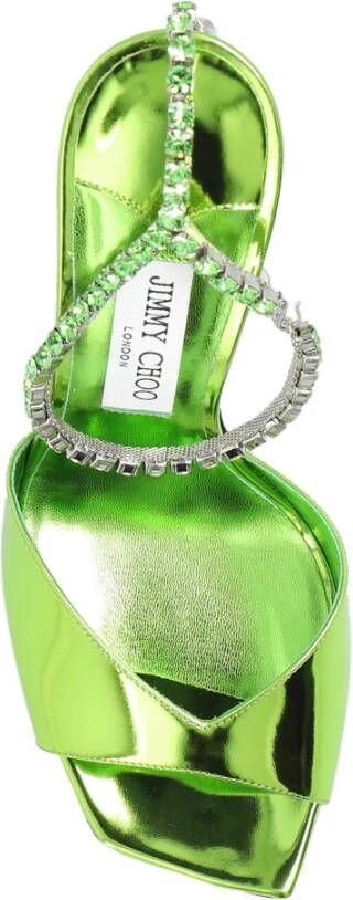 Jimmy Choo Seda Hoge Hakken Sandalen Green Dames