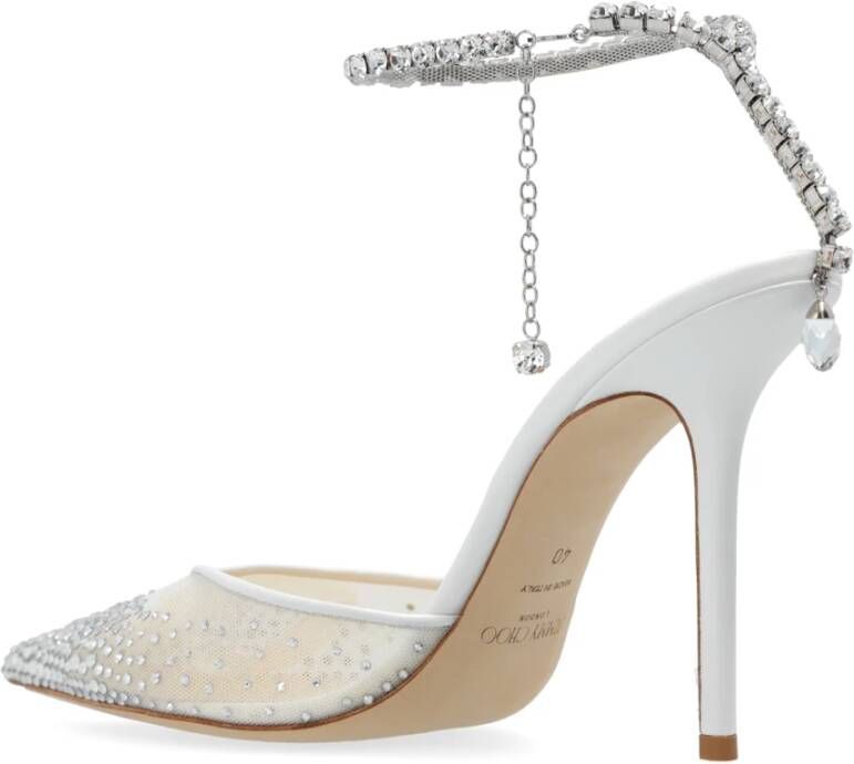 Jimmy Choo Seda Hoge hakken White Dames