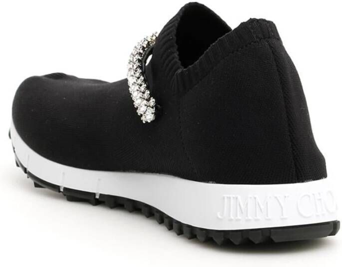 Jimmy Choo Slip-On Sneakers met Kristallen Black Dames