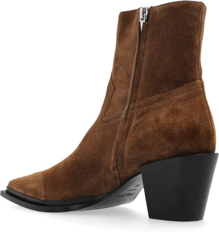 Jimmy Choo Suède enkellaarsjes met hak Cece AB Brown Dames
