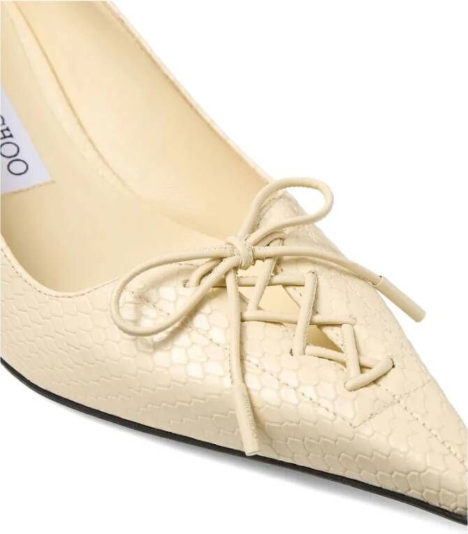Jimmy Choo Witte Hakken Leren Damesschoenen