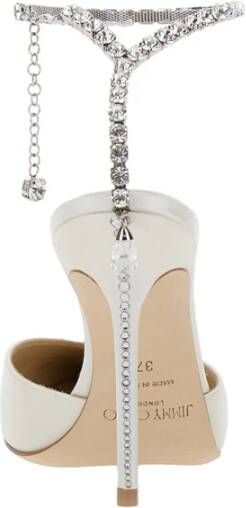 Jimmy Choo Pumps met kristal enkelband en hoge stiletto Gray Dames