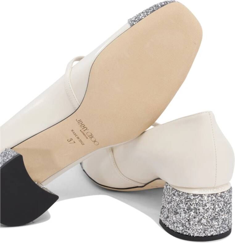 Jimmy Choo Witte Leren Pumps Elegante Stijl