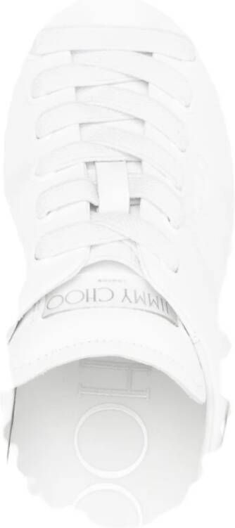 Jimmy Choo Witte Parel Leren Sandalen