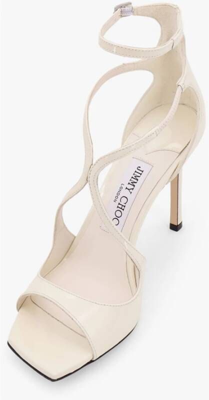 Jimmy Choo Witte Sandalen met Verstelbare Band