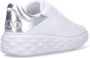 Jimmy Choo Witte Leren Flatform Sneakers met Zilveren Gelamineerd Detail White Dames - Thumbnail 4