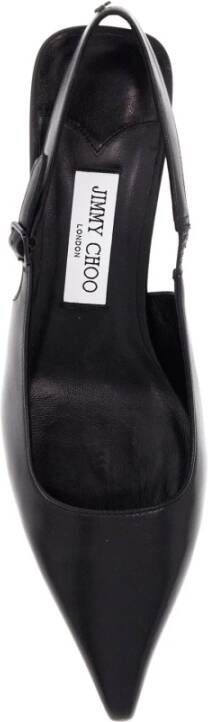 Jimmy Choo Zachte leren Slingback Decolletage Hakken Black Dames