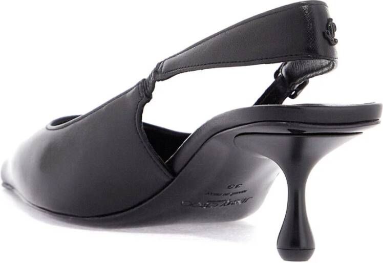 Jimmy Choo Zachte leren Slingback Decolletage Hakken Black Dames