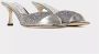 Jimmy Choo Metallic Glitter Slip-On Sandalen Gray Dames - Thumbnail 6